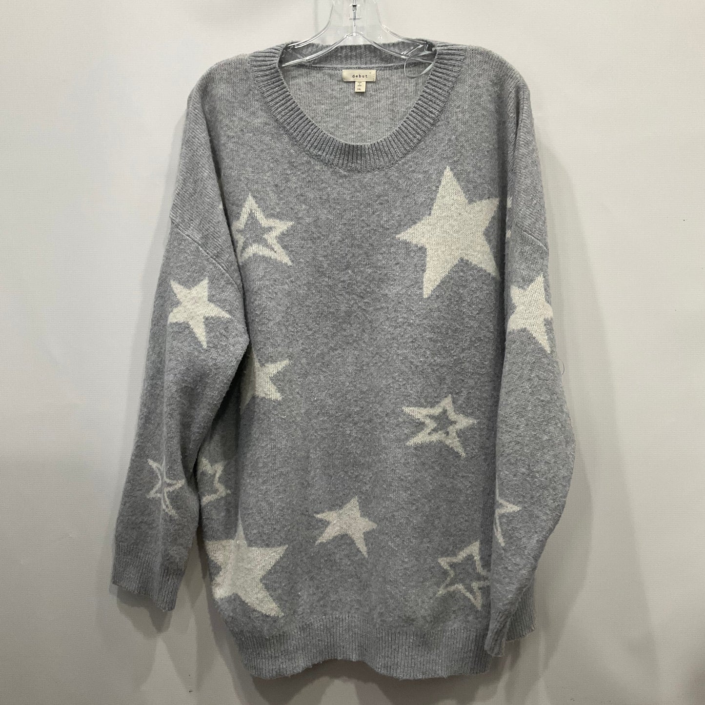 Sweater By Debut In Grey, Size: 1x