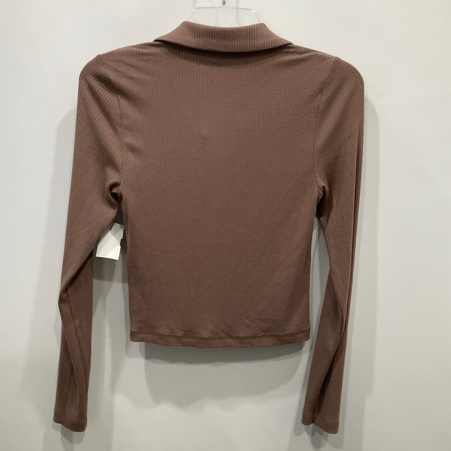 Top Long Sleeve By Abercrombie And Fitch In Brown, Size: S