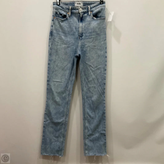 Jeans Straight By Paige In Blue Denim, Size: 4
