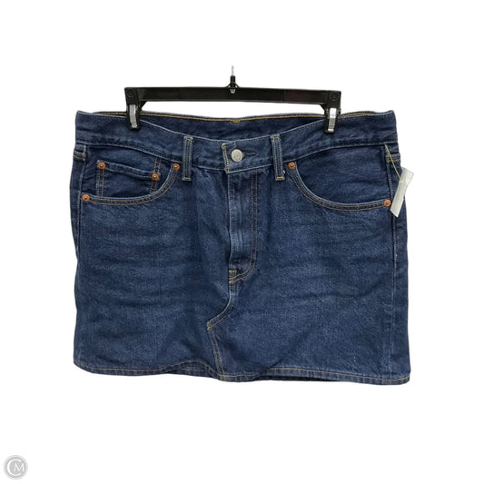Skirt Mini & Short By Levis In Blue Denim, Size: 10