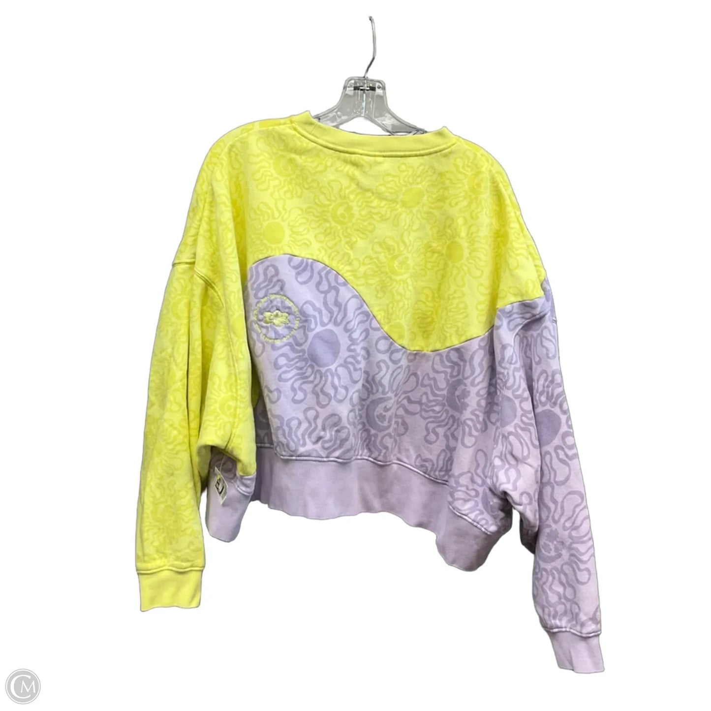 Sweatshirt Crewneck By Nike Apparel In Purple & Yellow, Size: L