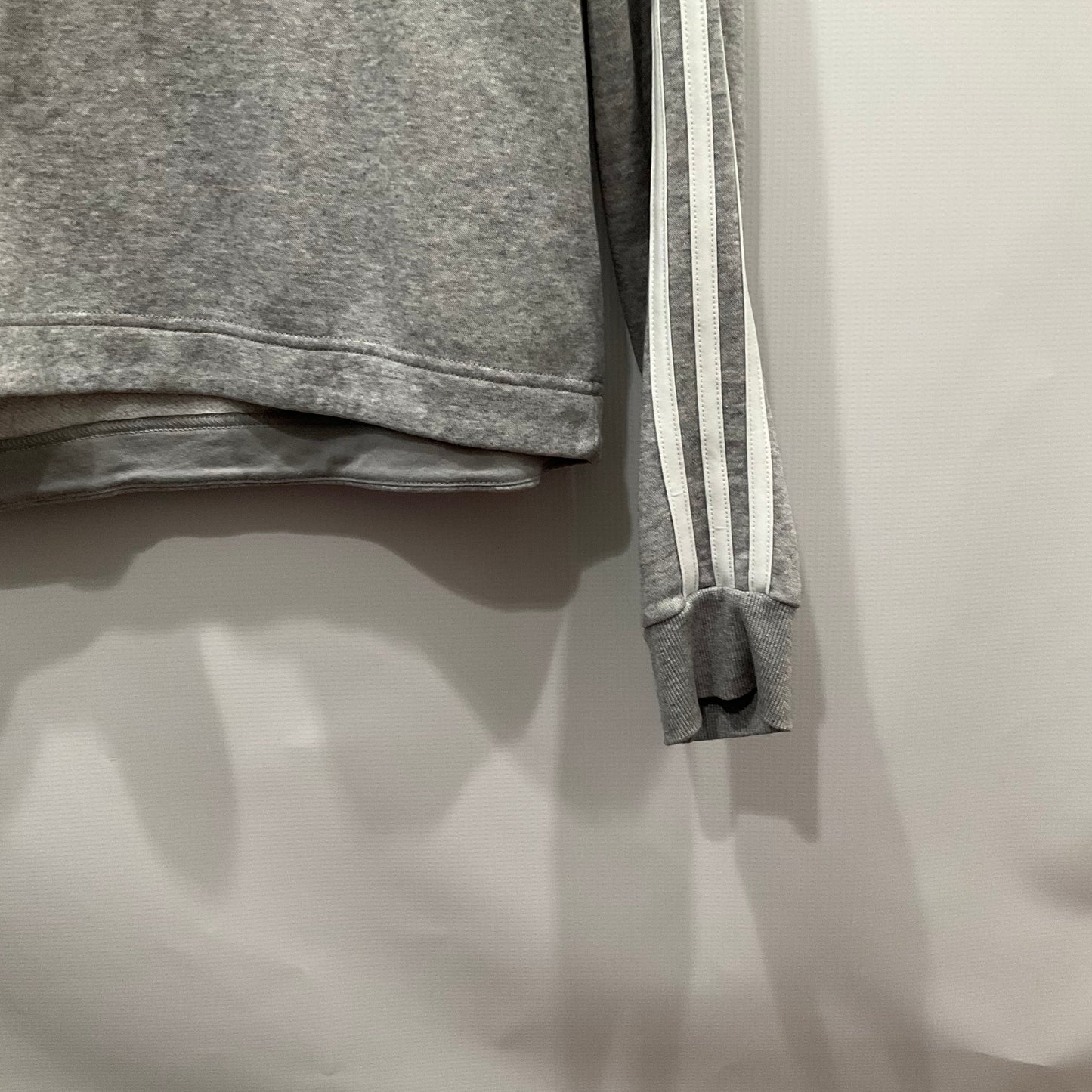 Grey Athletic Sweatshirt Hoodie Crewneck Adidas, Size M