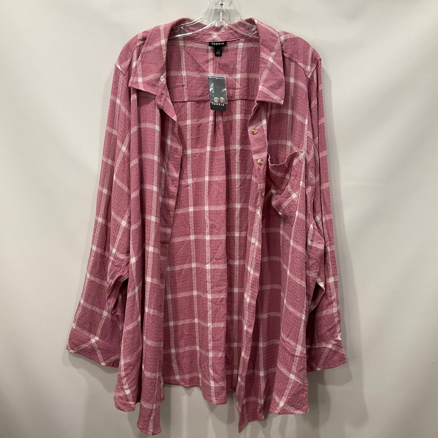 Plaid Pattern Top Long Sleeve Torrid, Size 4x