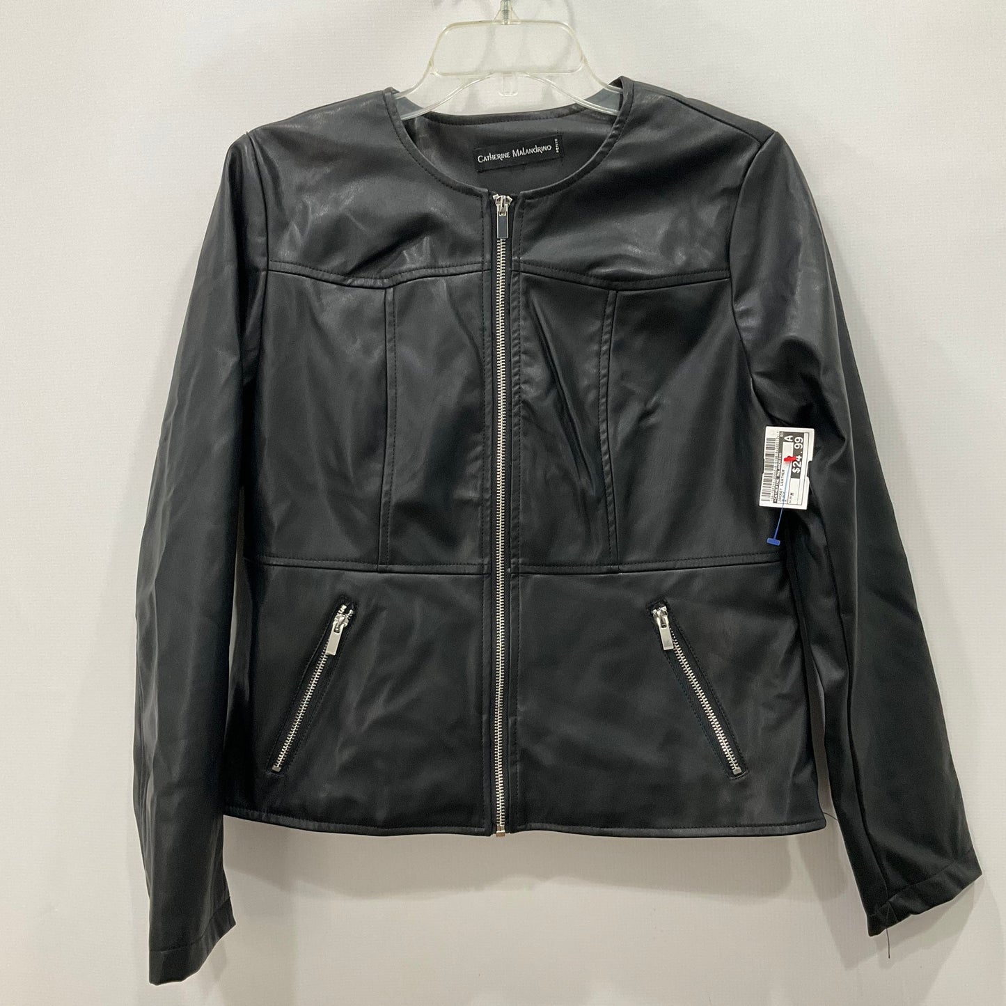 Jacket Leather By Catherine Malandrino In Black, Size: M