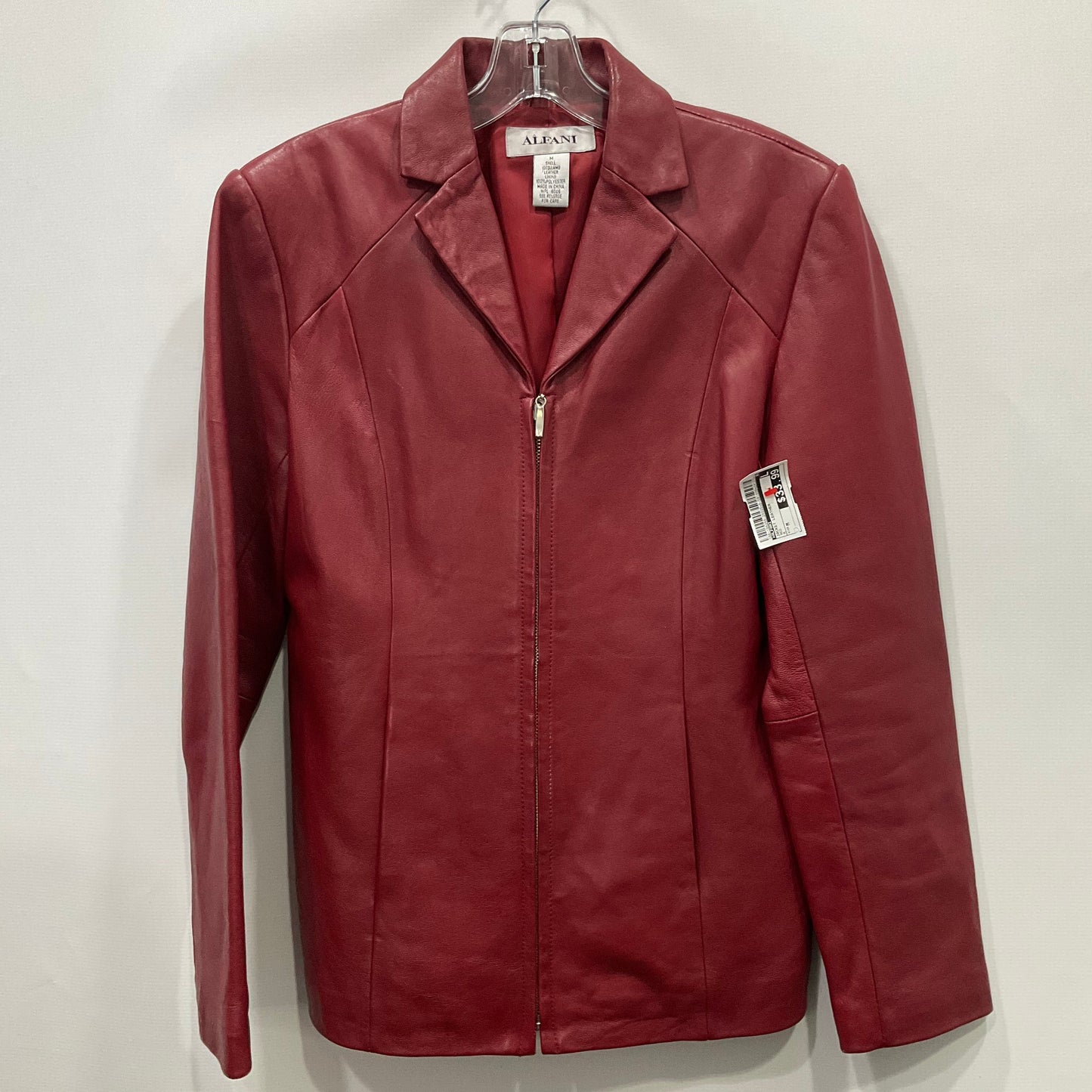 Jacket Leather By Alfani In Red, Size: M