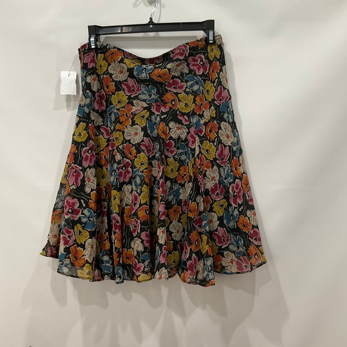 Floral Print Skirt Midi Lauren By Ralph Lauren, Size S