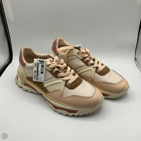 Shoes Designer By Coach In Cream & Pink, Size: 9