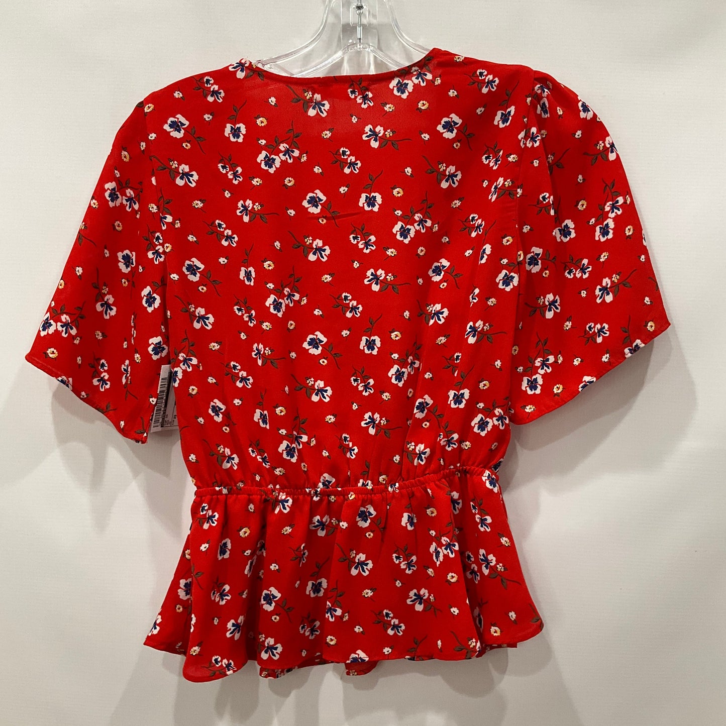 Red Top Short Sleeve Socialite, Size Xs