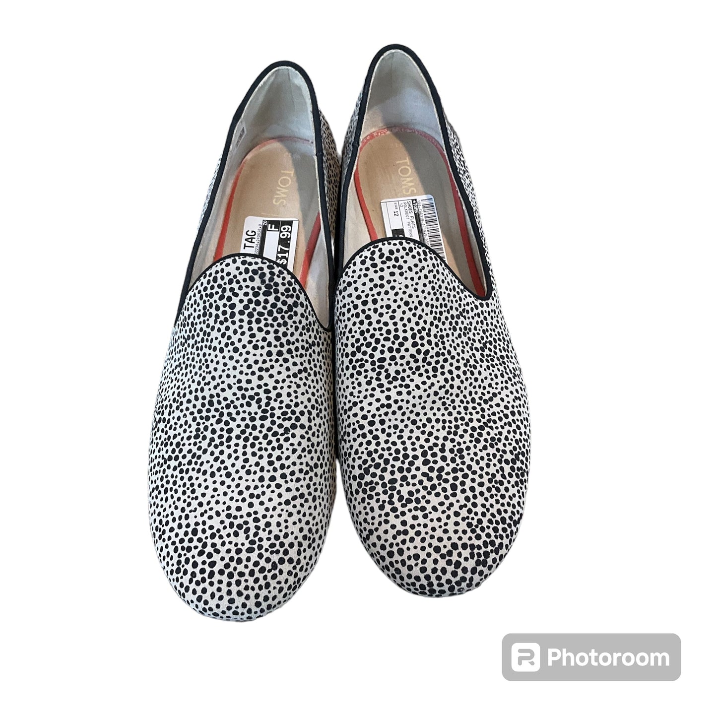 Polkadot Pattern Shoes Flats Toms, Size 12