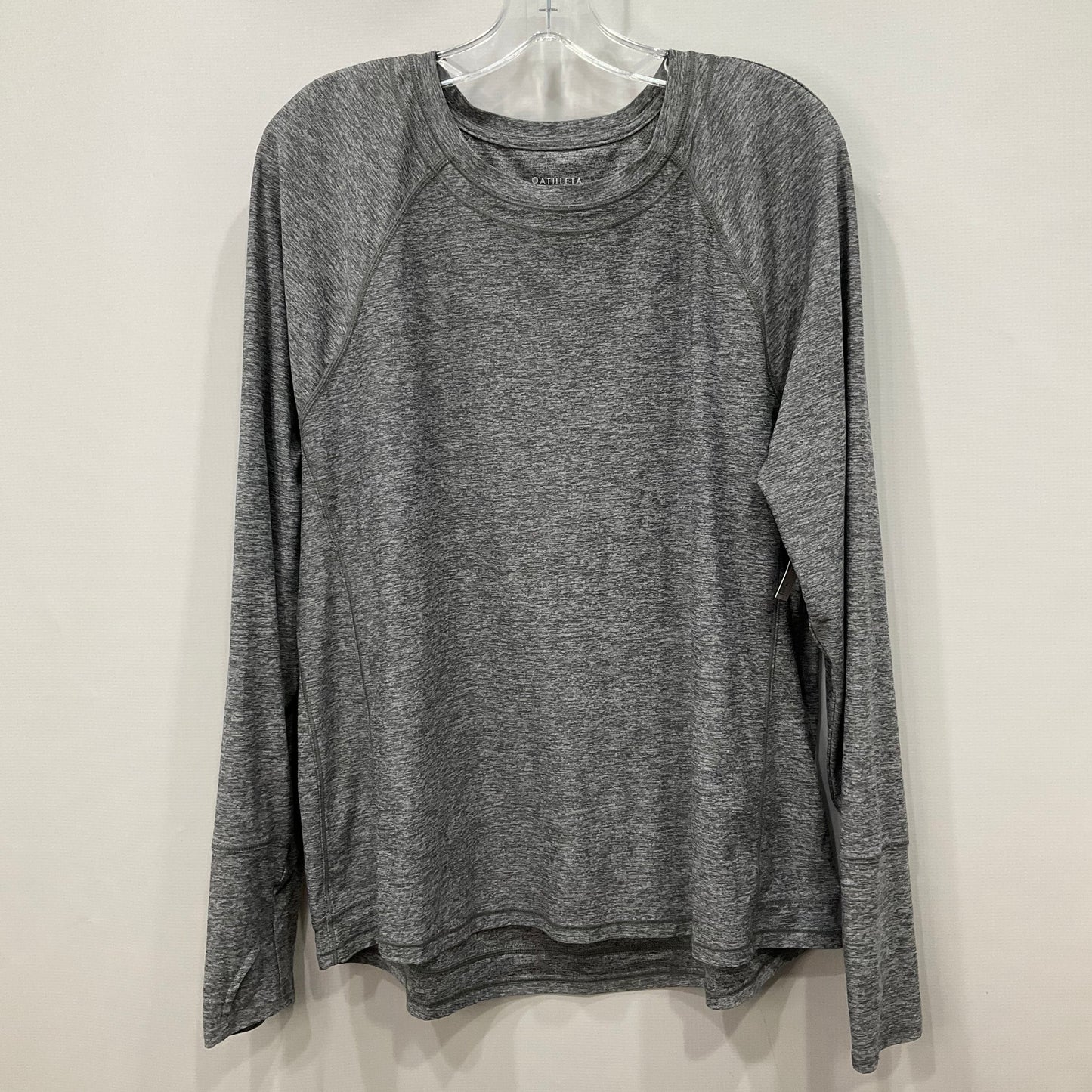 Athletic Top Long Sleeve Collar By Athleta In Grey, Size: Xl