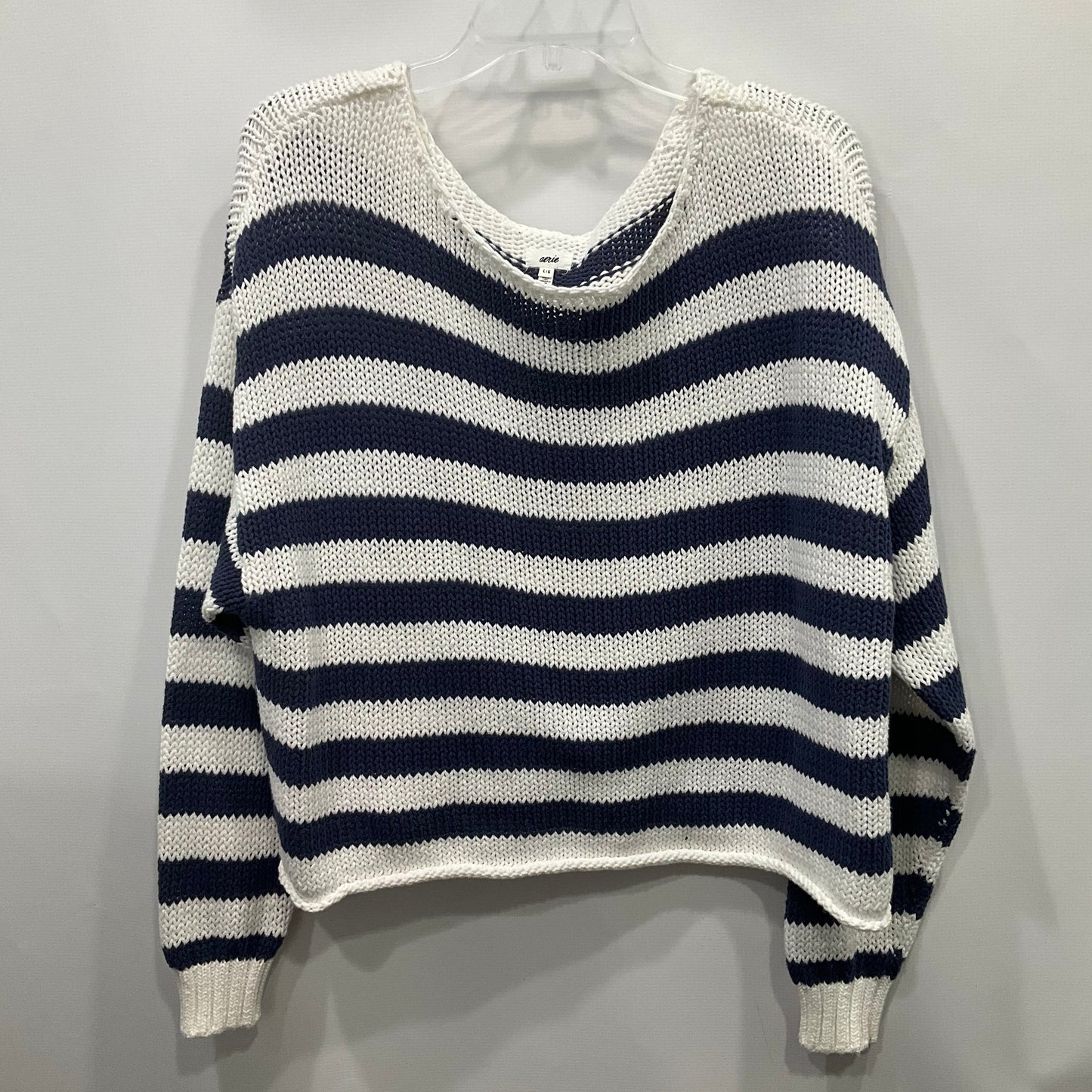 Sweater By Aerie In Striped Pattern, Size: L