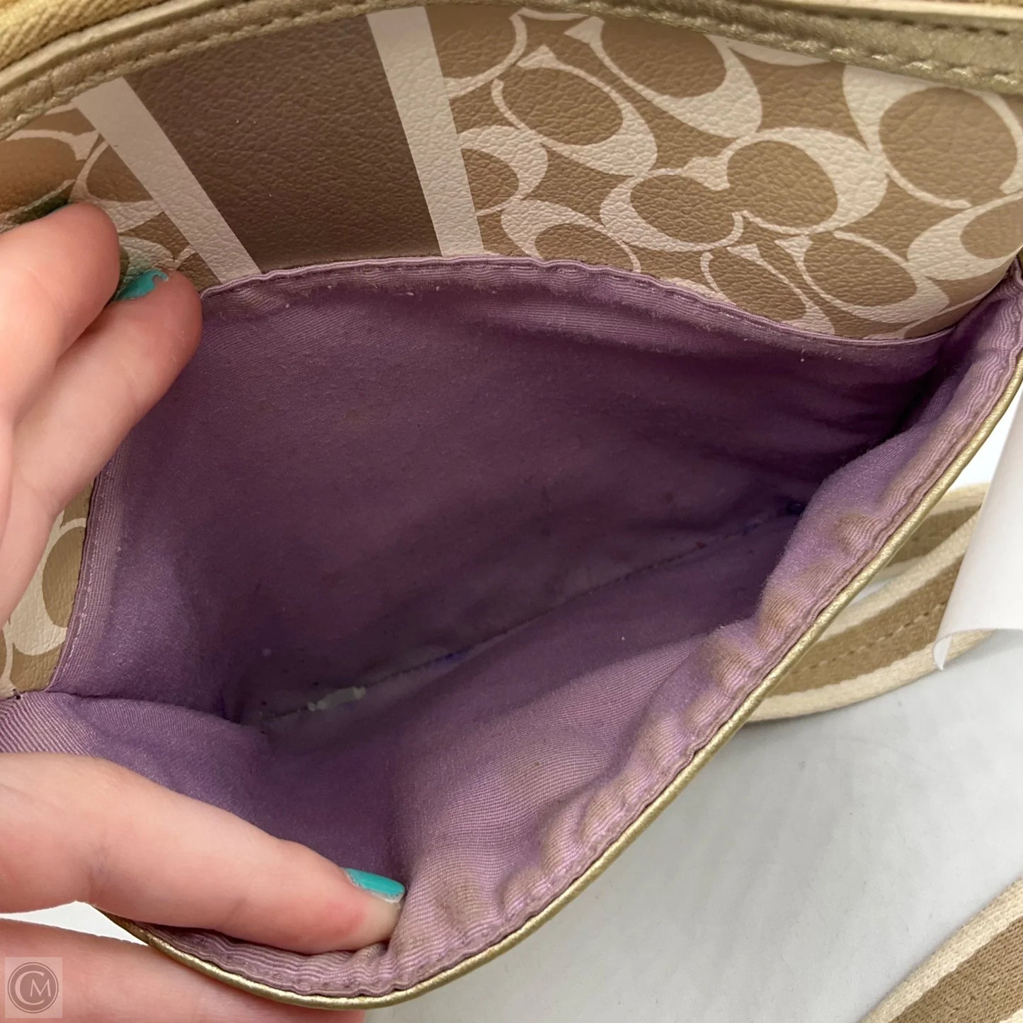 Crossbody Designer By Coach, Size: Medium
