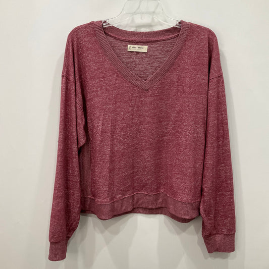 Top Long Sleeve By Lucky Brand In Red, Size: L