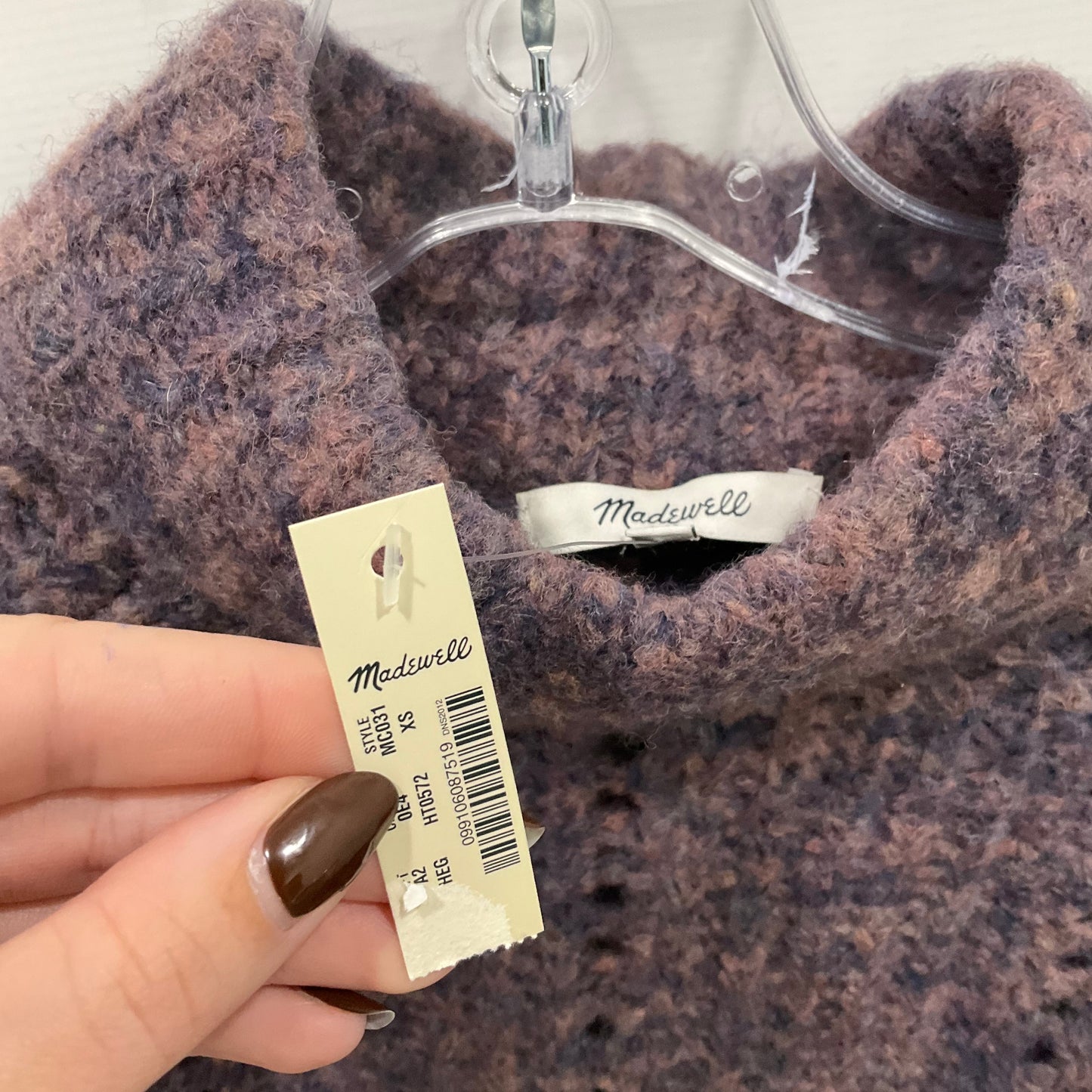 Sweater By Madewell In Purple, Size: Xs