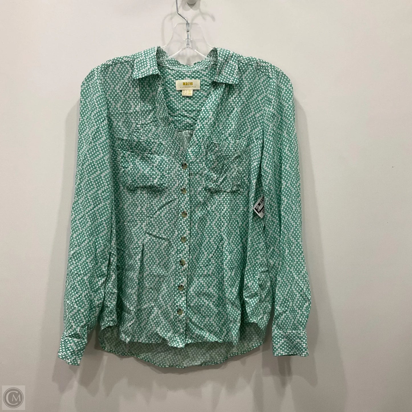 Top Long Sleeve By Maeve In Green, Size: Xs