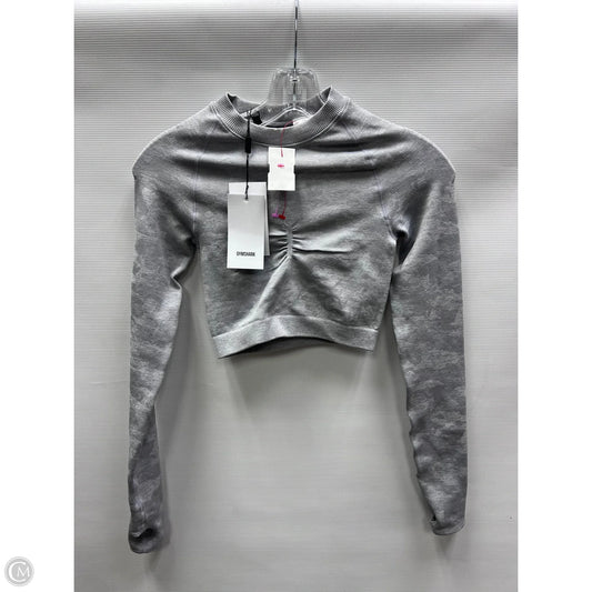 Athletic Top Long Sleeve Crewneck By Gym Shark In Grey, Size: Xs