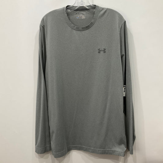 Top Long Sleeve By Under Armour In Grey, Size: Xl