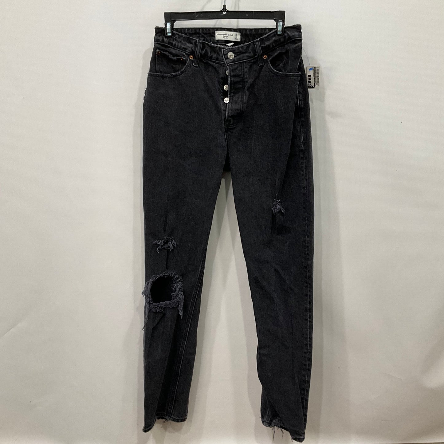 Jeans Straight By Abercrombie And Fitch In Black, Size: 4