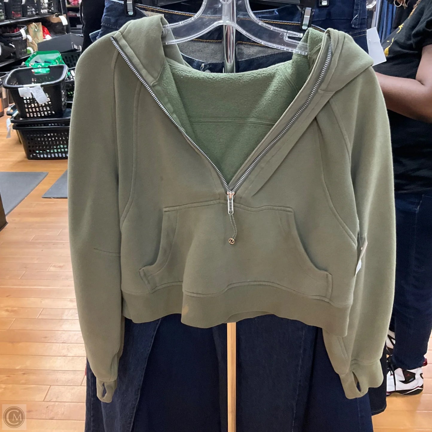 *** RESERVED ****** Athletic Sweatshirt Hoodie By Lululemon In Green, Size: S