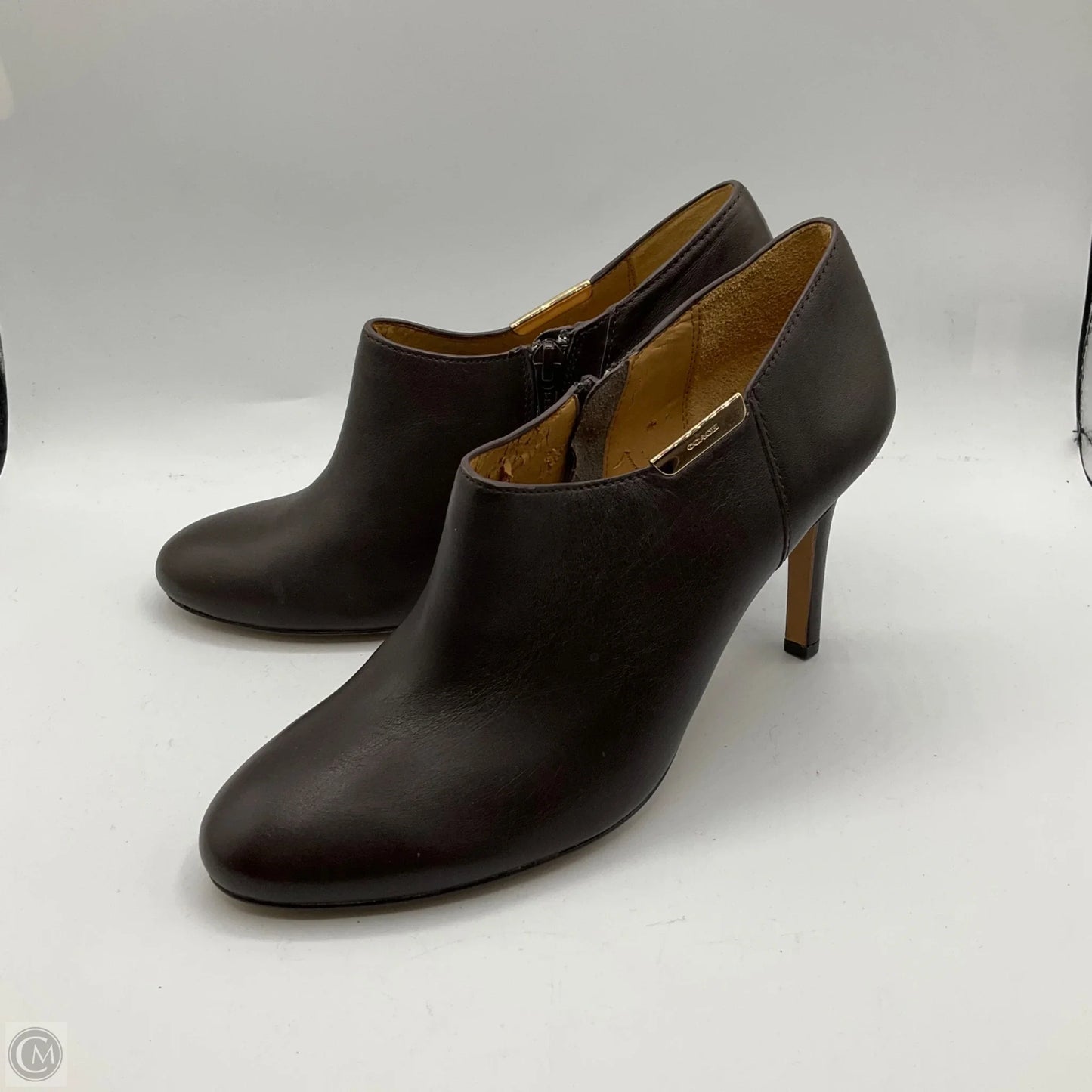 Boots Designer By Coach In Brown, Size: 8