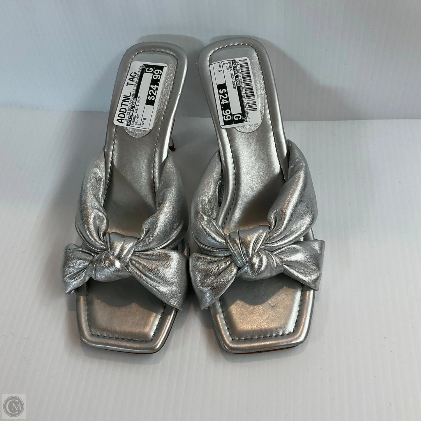 Shoes Designer By Michael Kors In Silver, Size: 8