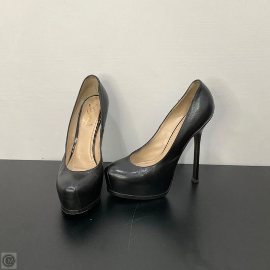 Shoes Luxury Designer By Yves Saint Laurent In Black, Size: 10