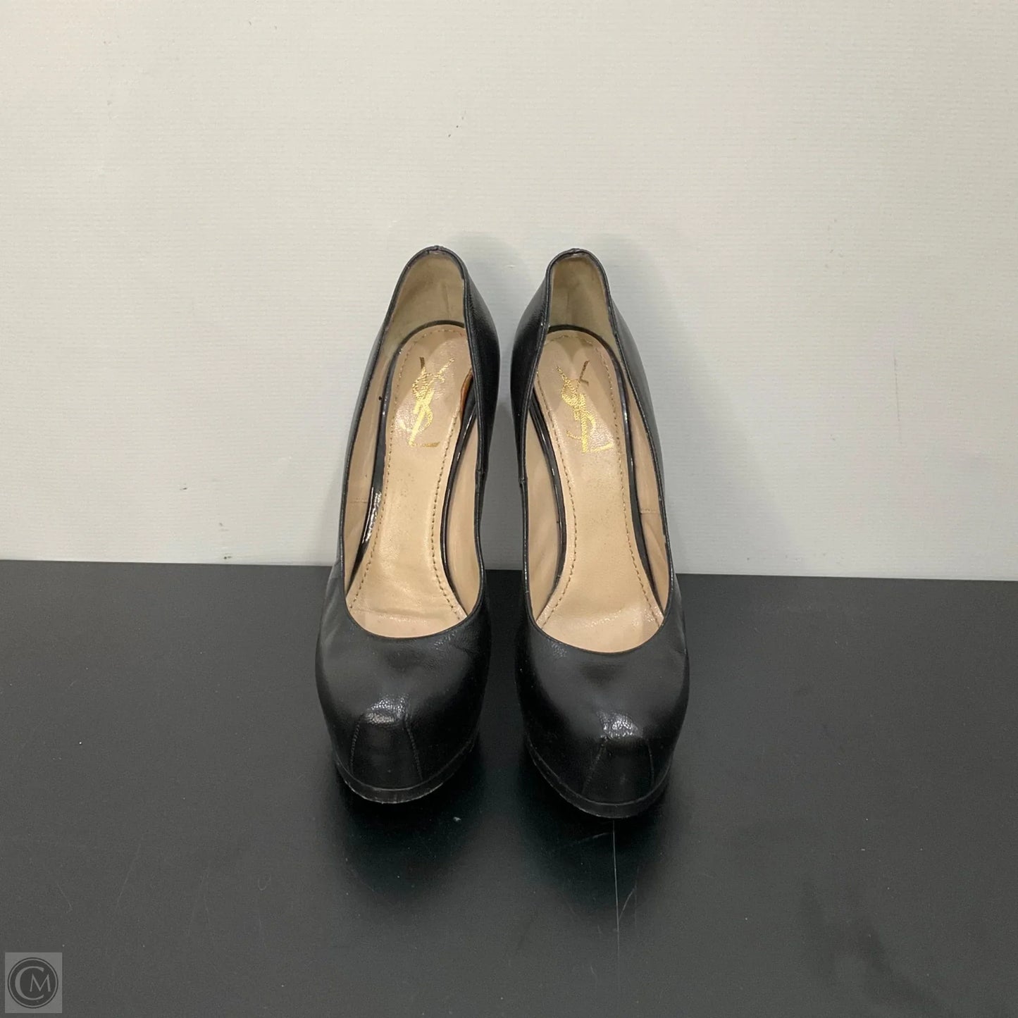 Shoes Luxury Designer By Yves Saint Laurent In Black, Size: 10