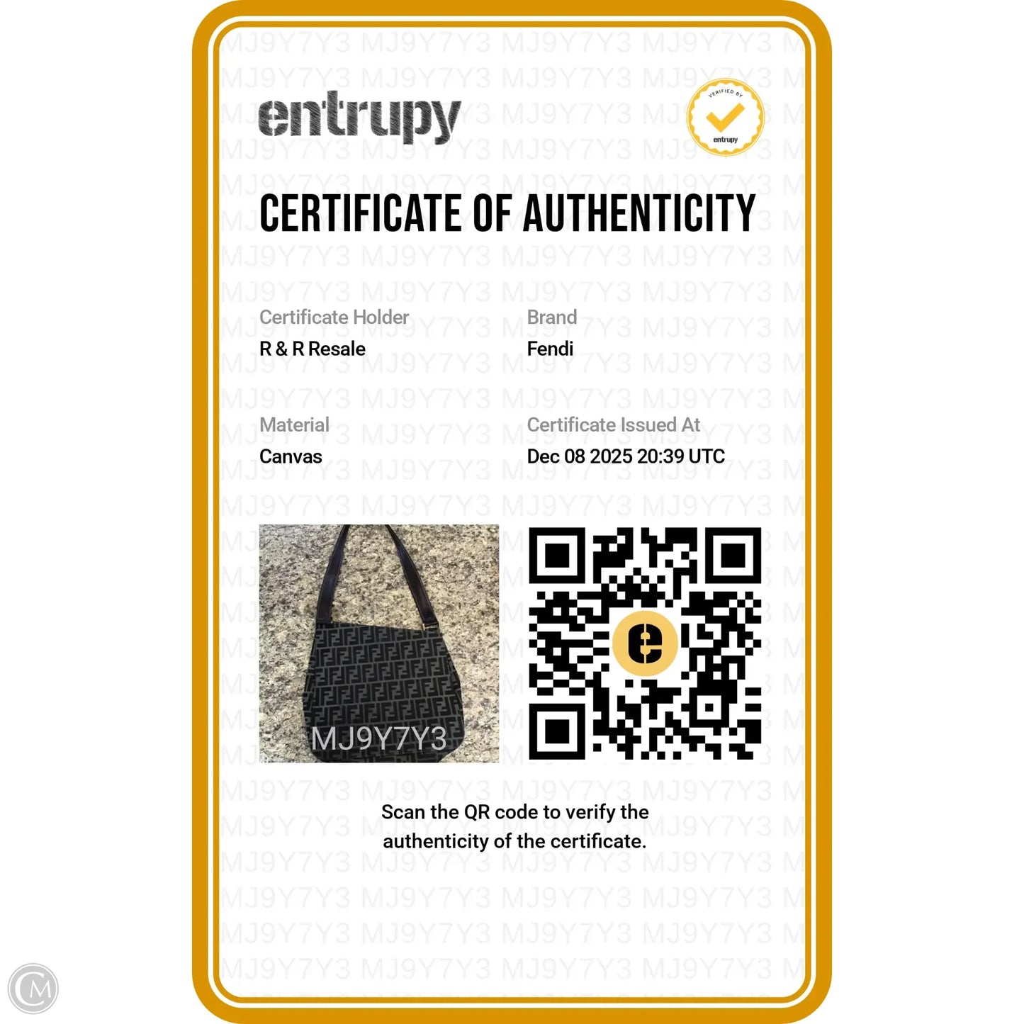 Crossbody Luxury Designer By Fendi, Size: Large