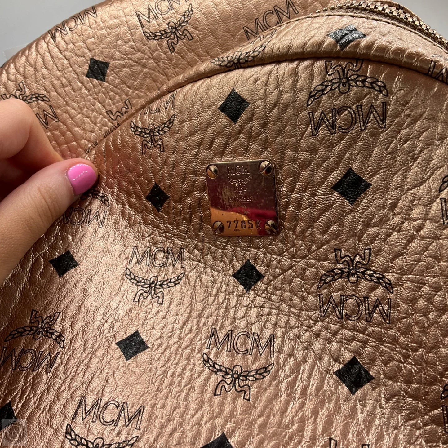 Backpack Luxury Designer By Mcm, Size: Large