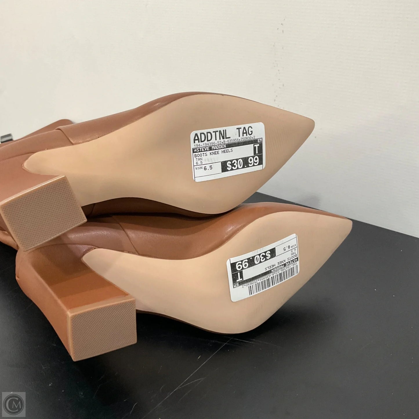 Boots Knee Heels By Steve Madden In Tan, Size: 6.5