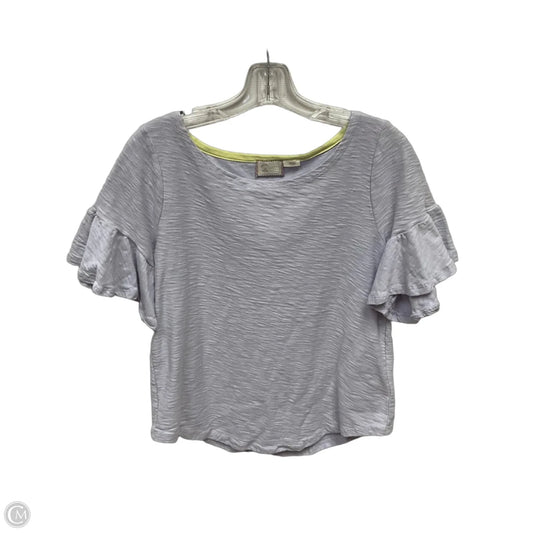Top Short Sleeve By Anthropologie In Blue, Size: M