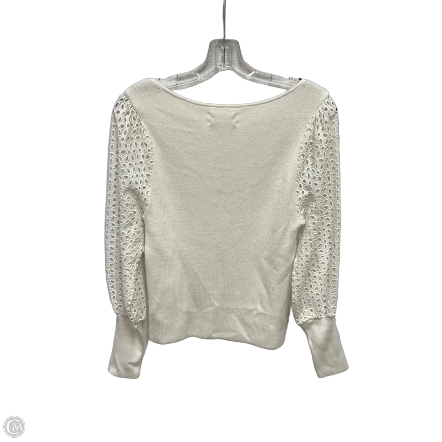 Top Long Sleeve By Anthropologie In White, Size: M