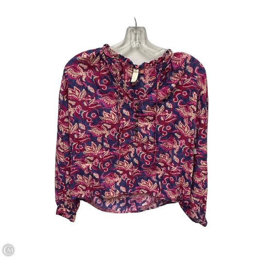 Top Long Sleeve By Pilcro In Floral Print, Size: Xs