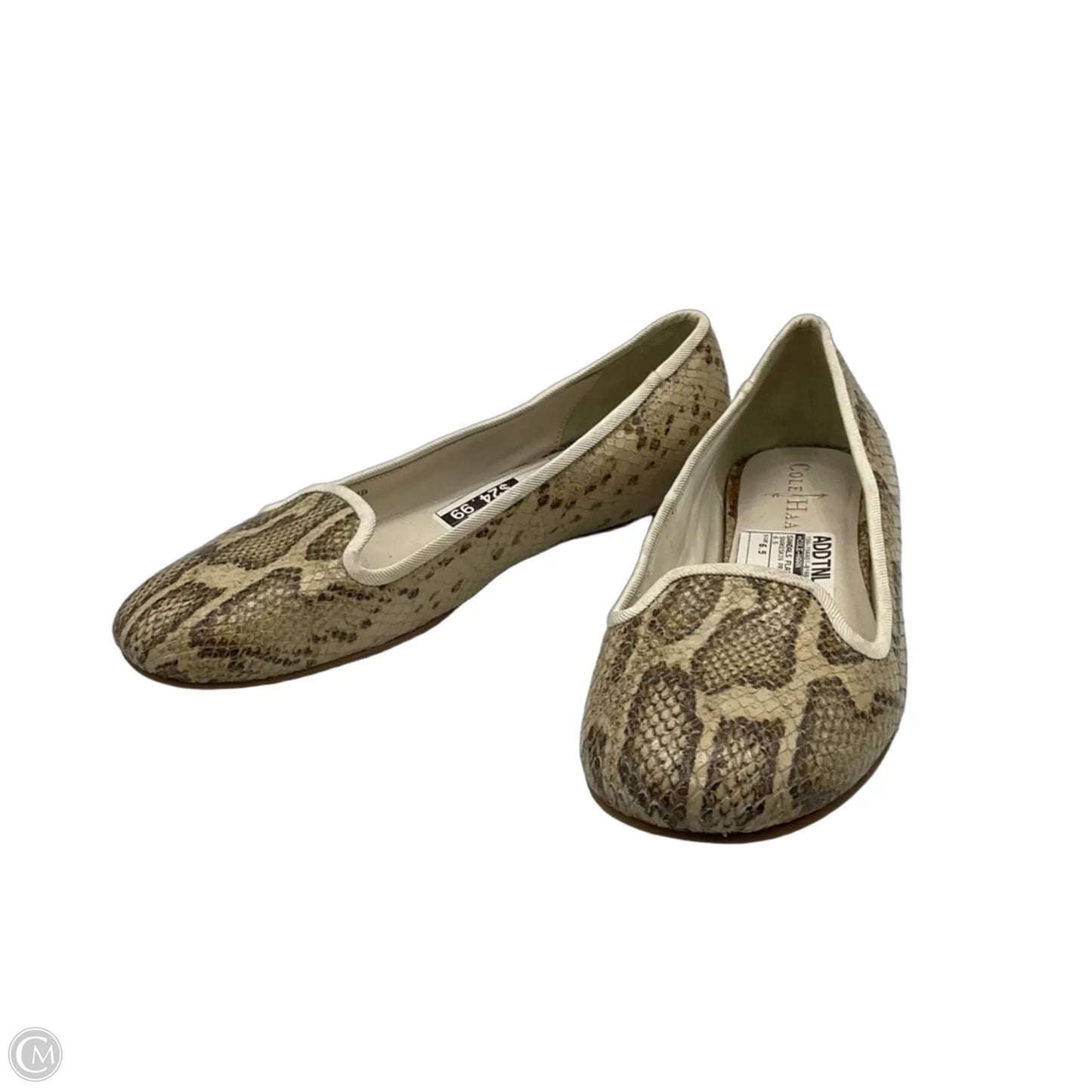 Sandals Flats By Cole-haan In Snakeskin Print, Size: 6.5