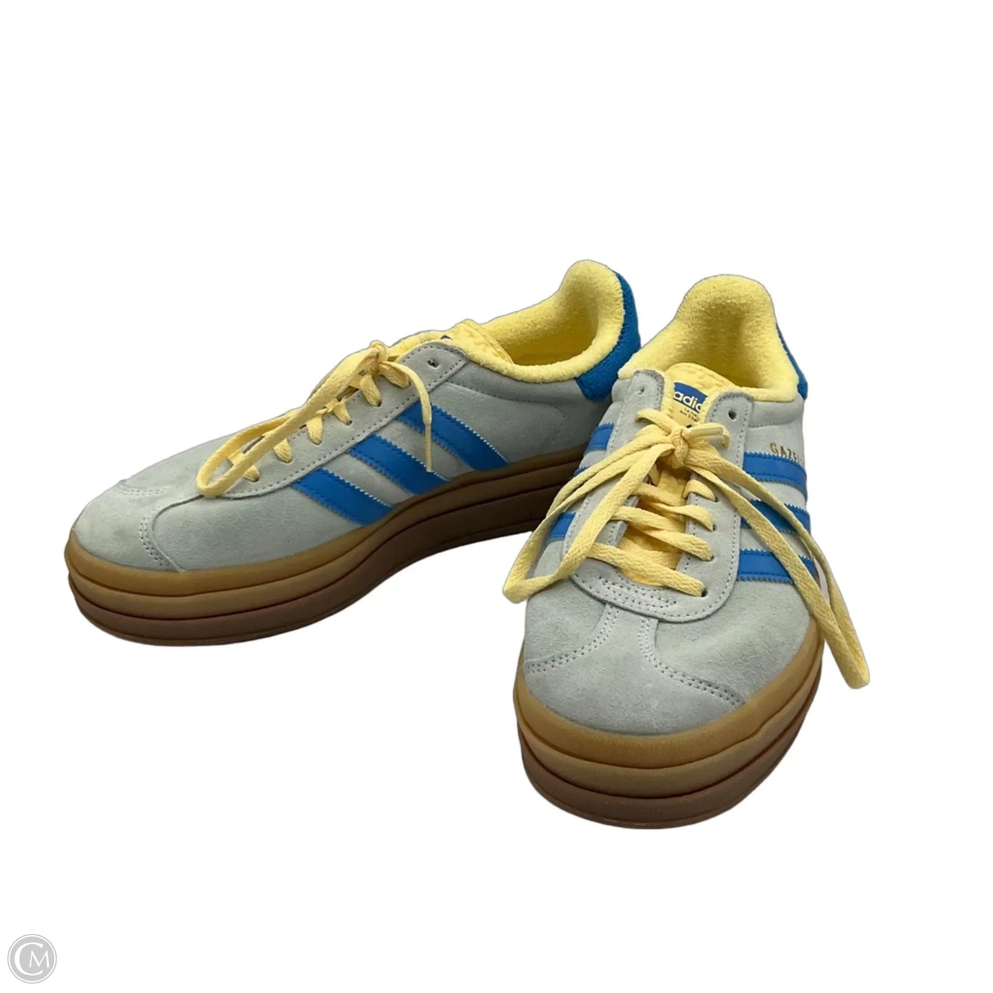 Shoes Sneakers By Adidas In Blue & Yellow, Size: 9