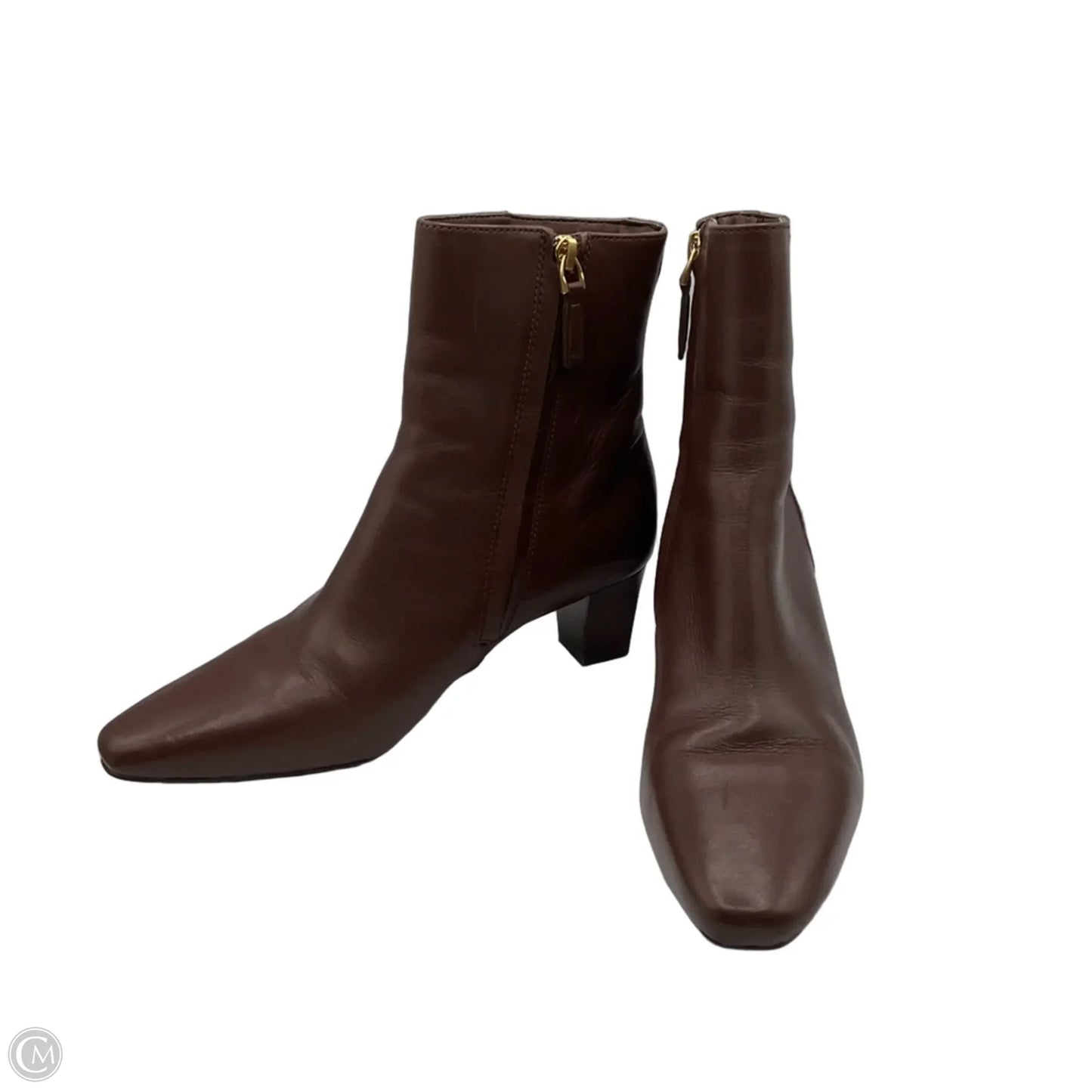 Boots Ankle Heels By Ralph Lauren In Brown, Size: 8.5