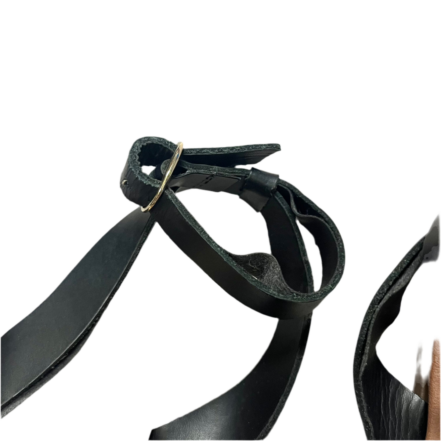 Sandals Flats By Steve Madden In Black & Brown, Size: 8.5