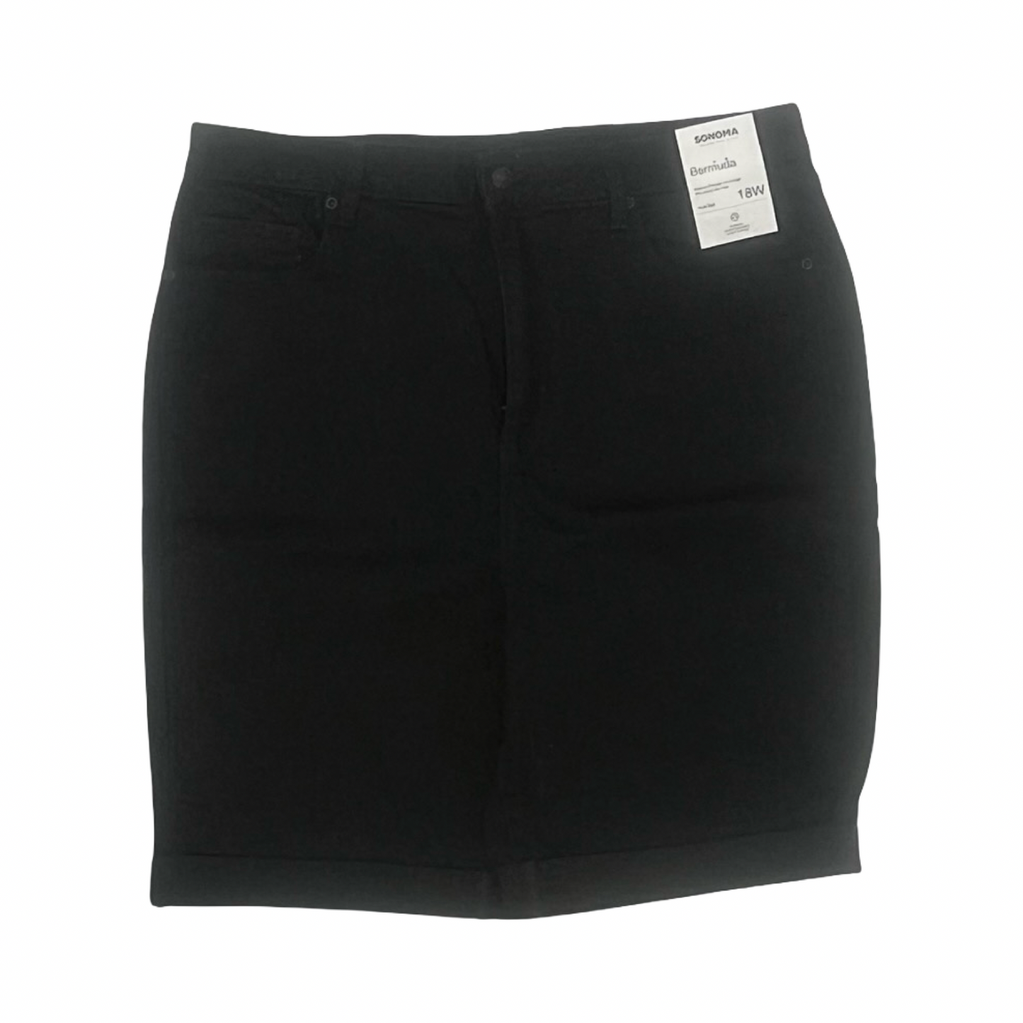 Shorts By Sonoma In Black Denim, Size:18