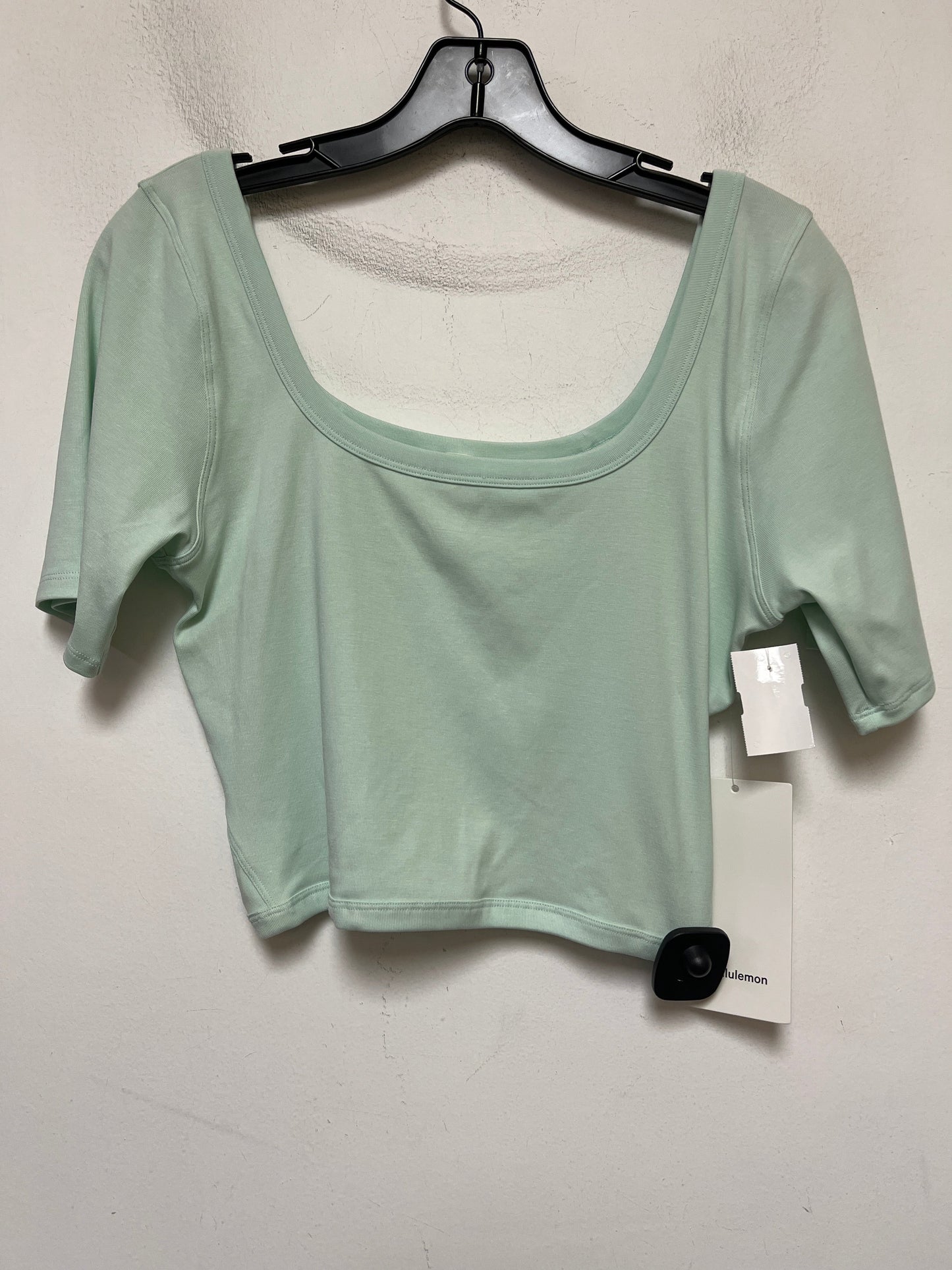 Green Athletic Top Short Sleeve Lululemon, Size 10