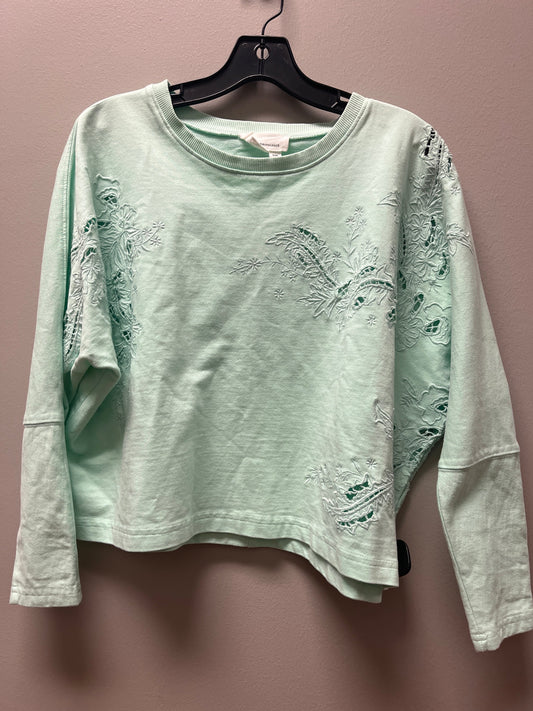 Top Long Sleeve By Anthropologie In Green, Size: Xxs