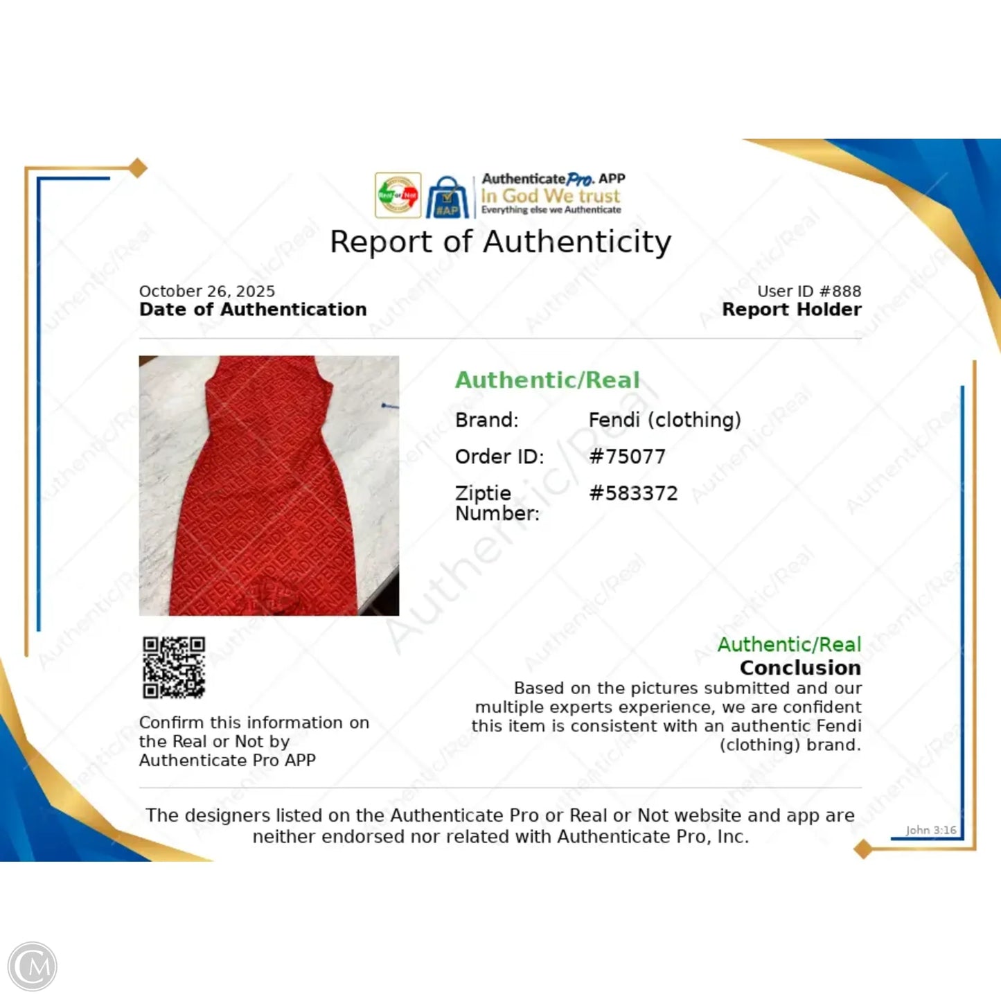 Romper Luxury Designer By Fendi In Orange, Size: S