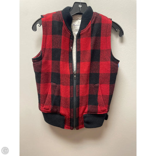 Vest Fleece By Madewell In Plaid Pattern, Size: Xs