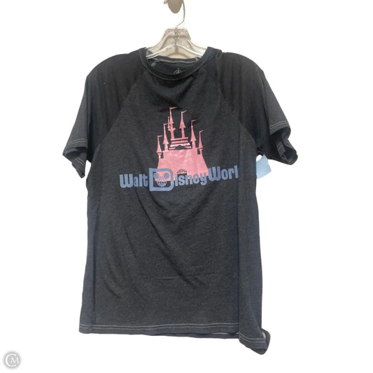 Top Short Sleeve Basic By Disney Store In Grey & Pink, Size: S