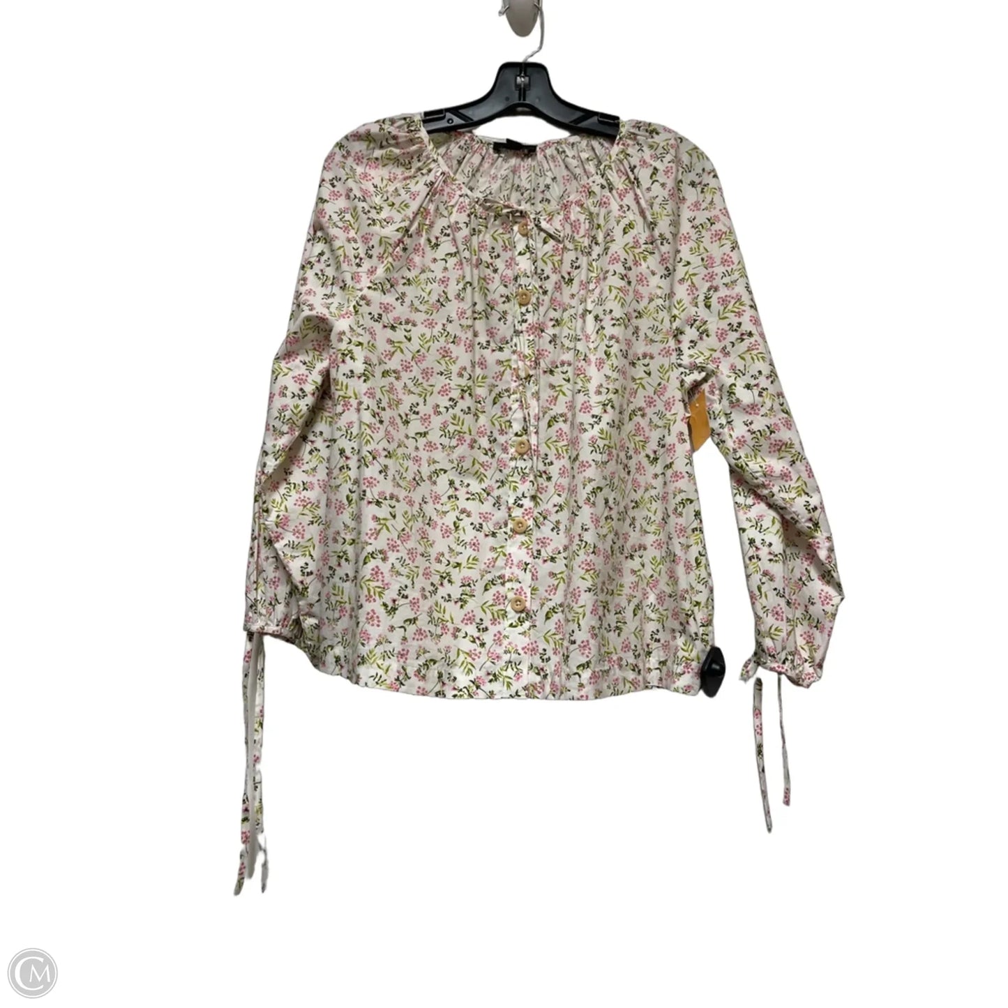 Top Long Sleeve By J. Crew In Floral Print, Size: M
