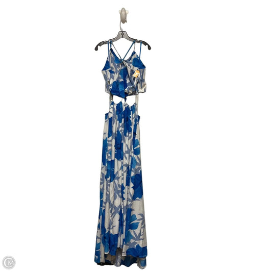 Dress Casual Maxi By Fashion Nova In Blue & White, Size: Xl