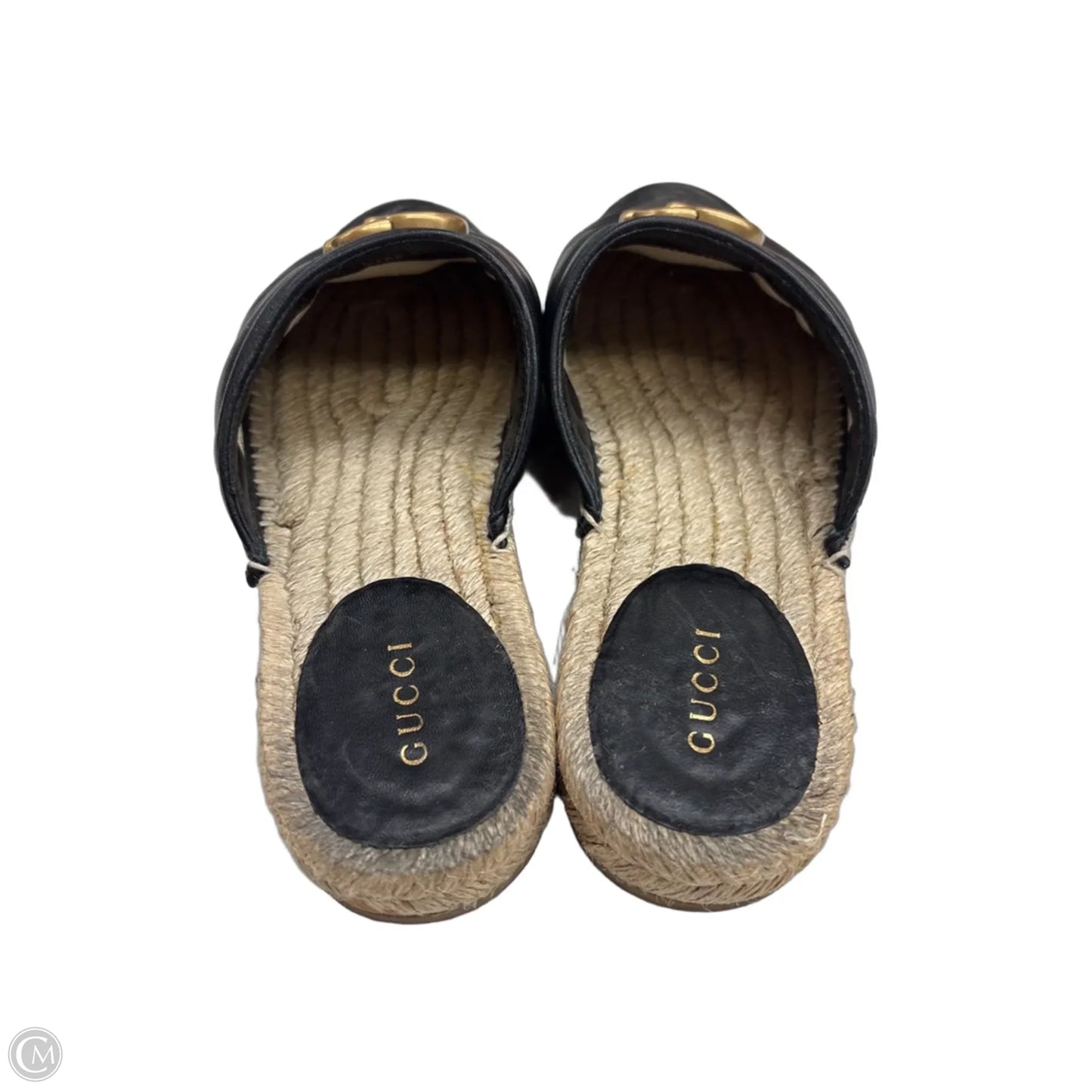 Shoes Luxury Designer By Gucci In Black, Size: 6.5