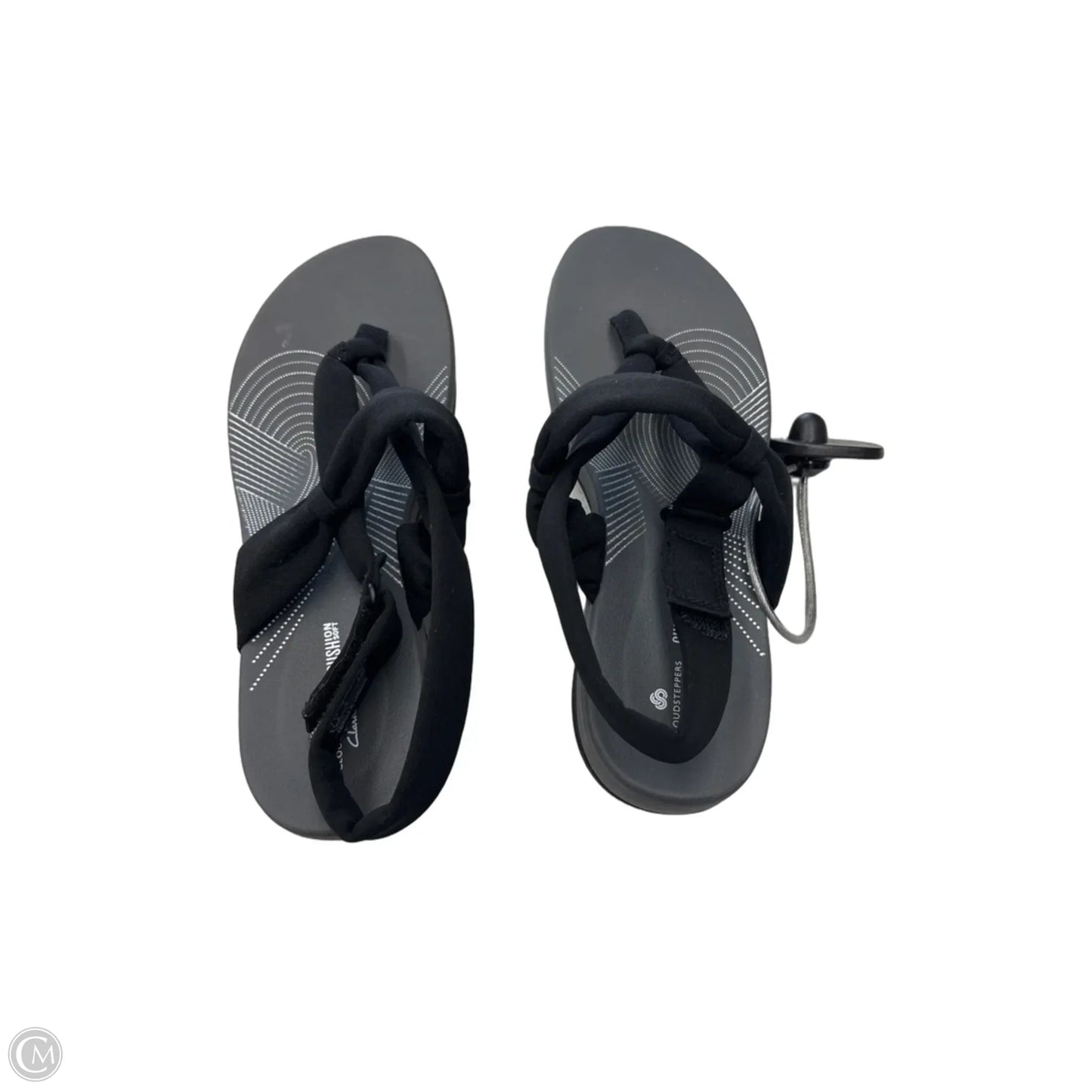 Sandals Flip Flops By Clarks In Black, Size: 9