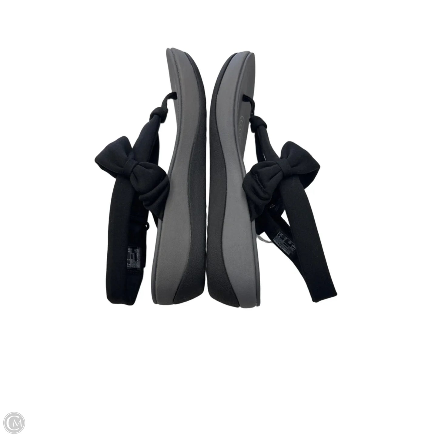 Sandals Flip Flops By Clarks In Black, Size: 9