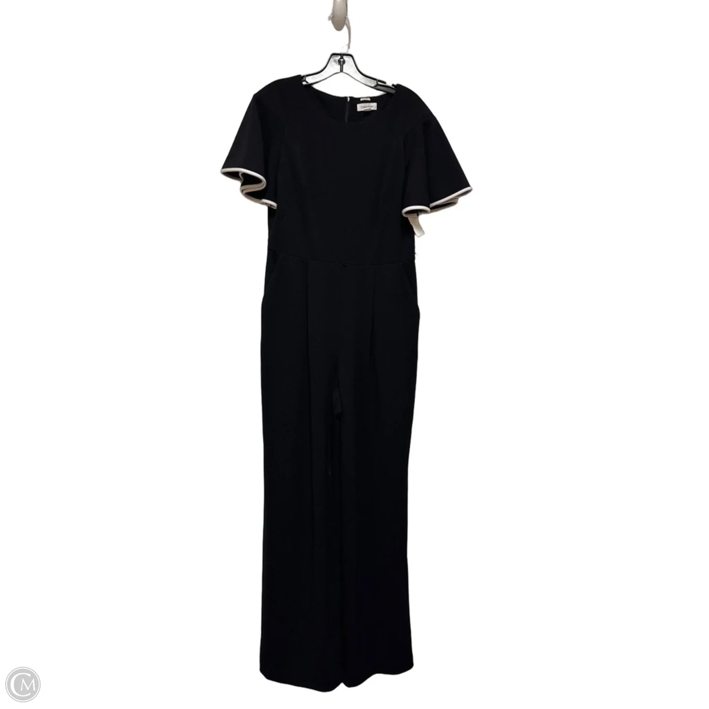 Jumpsuit By Calvin Klein In Black & White, Size: M
