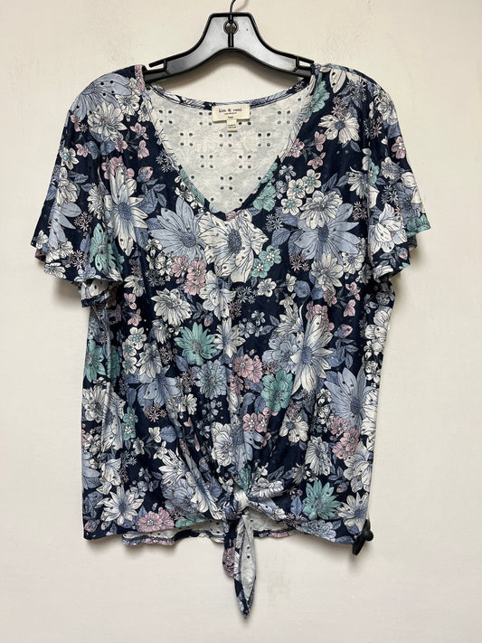 Top Short Sleeve By Kim & Cami  Size: L